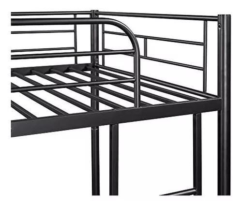 Litera, litera de metal individual sobre individual, litera de metal  individual con escalera y barandilla de seguridad que se puede dividir en 2  camas