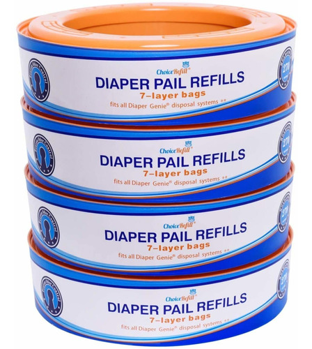 Choicerefill Compatible Con Pañales Genie Pails, Paquete D.