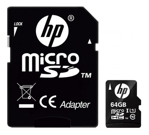 Cartao De Memoria Micro Sd 64gb Classe 10 U1 Hp Hfud064-001