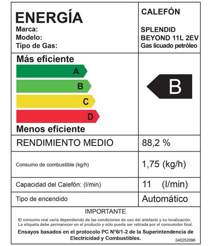 Calefont A Gas Glp Splendid 11 Lts Blanco