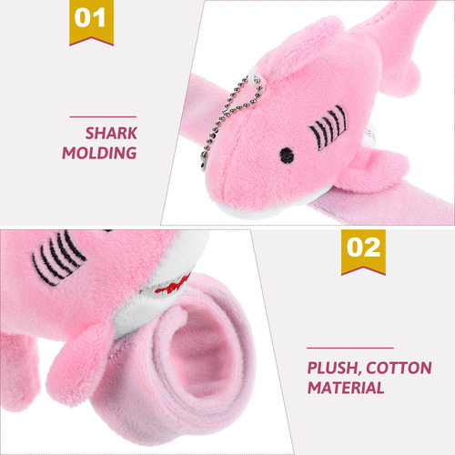 Pulsera De Peluche Con Forma De Tiburón De Peluche, 2 Unidad