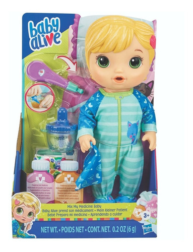 Muñeca Baby Alive Hasbro Prepara Mi Medicina + Accesorios