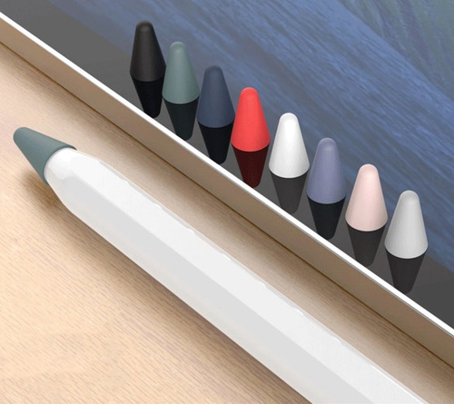 Imagen 5 de 5 de Pack 10 Fundas Protectoras Para Punta Lápiz Apple Pencil 1/2