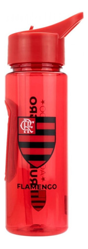 Garrafa Plástico Canudo 700ml - Flamengo