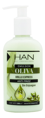 Han Oliva Emulsion Crema Para Peinar Brillo Antifrizz Pelo