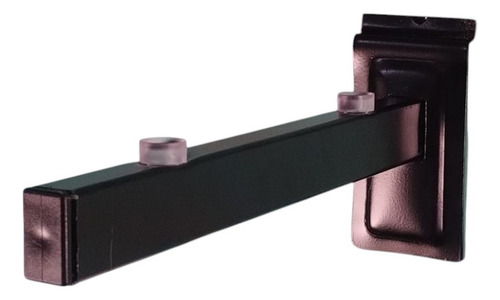Mensula Panel Ranurado Negra 23 Cm X 10 U Para Estantes Negro