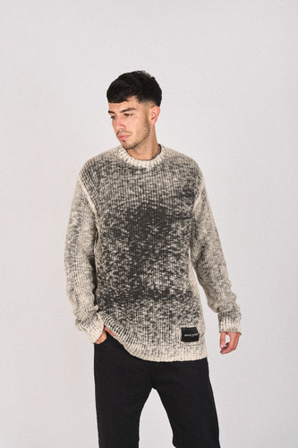 Sweater Tejido Gris Corrosivo Pesado Regular Painty Bond