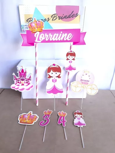 Topo de bolo personalizado no tema Princesa bailarina