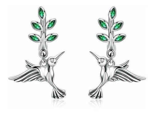 Aretes Plata Esterlina Colibrí Para Dama