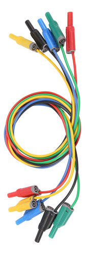 5 Cables De Prueba De Silicona Tipo Banana Plug, 4 Mm, Total