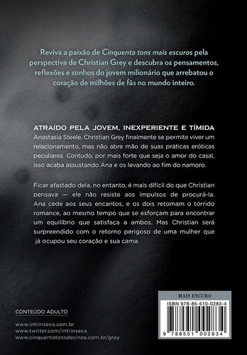 Livro Mais Escuro Cinquenta Tons Mais Escuros Pelos Olhos De