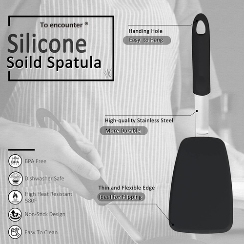 Juego De Espátulas De Silicona Flexible, Espátula Ranurada D