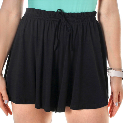 Shorts Feminino Malha Com Elástico Confortável