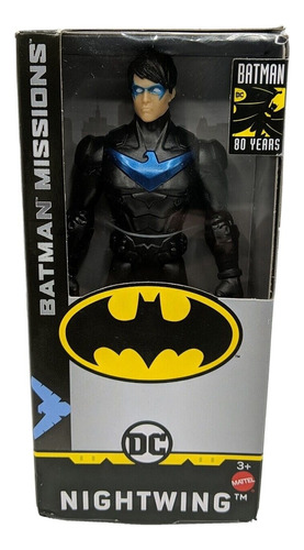 Figura De Acción Dc Mattel Batman Missions Nightwing 