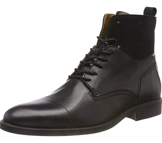 Botines de caña alta Tommy Hilfiger de Denim de color Negro para hombre Hombre Zapatos de Botas de 