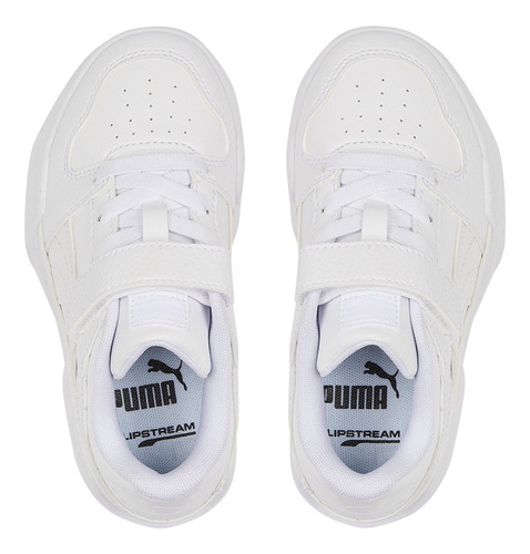 Imagen 5 de 6 de Zapatillas Puma Slipstream Invdr Lth Para Niños. En Blanco |