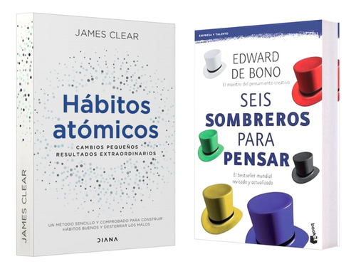 Hábitos Atómicos A + Seis Sombreros Para Pensar Pack 2 Libro