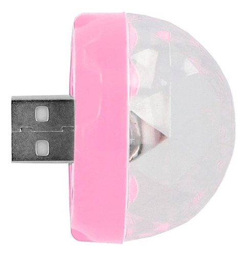 Bola De Luz Mini Usb Luces Led Rgb Audioritmica Rosa /e