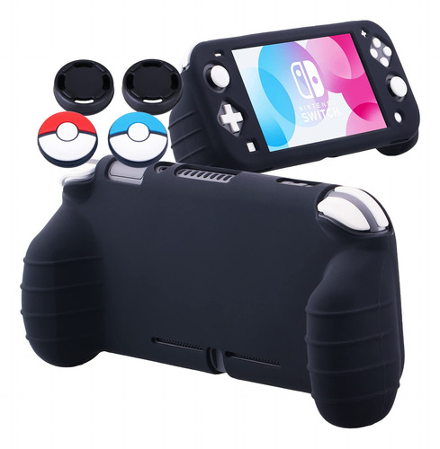 Funda Protectora Para Nintendo Switch Lite Silicona Negra