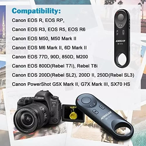 Control remoto de disparador inalámbrico para cámara Canon EOS R, RP, EOS  R3, R5, M50, M6