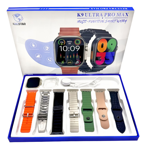 Smartwatch K9 Ultra Pro Max 49mm + 7 Pulseiras