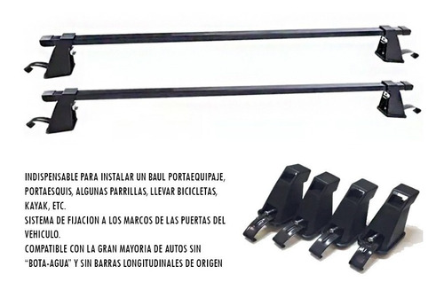 Barras Porta Equipaje/sky 120cm Auto Universal Regulable