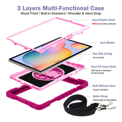 Imagen 8 de 9 de Funda Para Tablet Samsung Tab S6 Lite Sm-p613/p619 10.4 2022