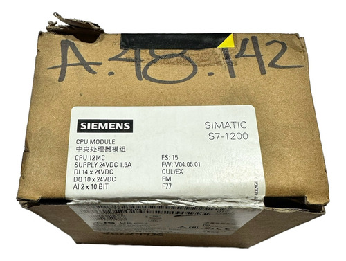 Simatic S7-1200 Cpu Siemens 6es7214-1ag40-0xb0