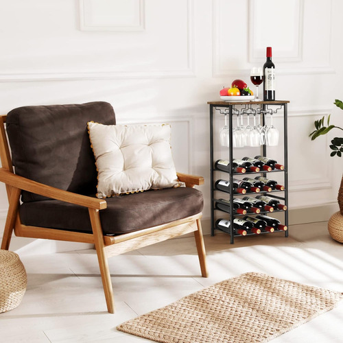 Estante Para Vino Estilo Rústico