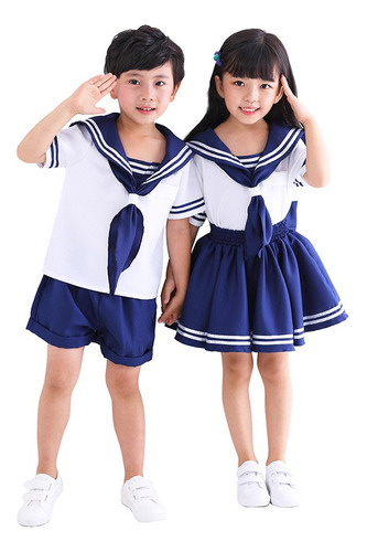 Traje De Marinero Falda Para Niña Cosplay Uniforme Japonés