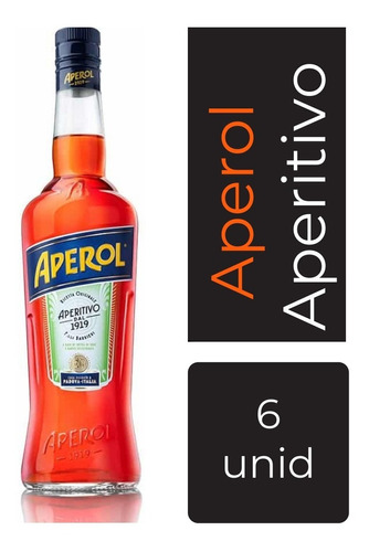 Aperol Aperitivo 750ml Caja X 6 Unidades Mp Drinks