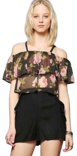 Blusa Urban Outfitters Volantes Doble Uso. Divina 