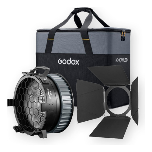 Kit Lente Godox Fresnel Gf14 Con Barndoor Y Estuche