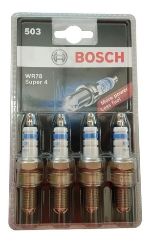 Juego Bujias Bosch 4 Electrodos Vw Gol 1.6 / 1.8 Audi