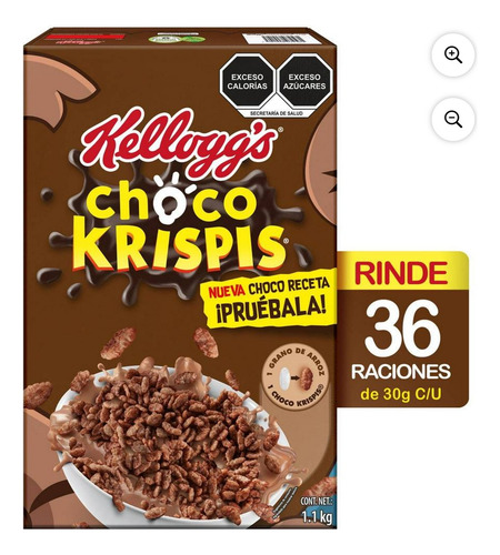 Kellogg's Choco Krispis 1.1 Kg Cereal De Arroz Con Chocolate