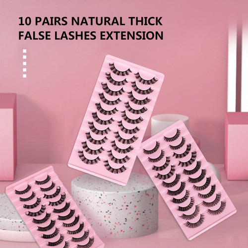 10 Pares De Pestañas Autoadhesivas Reutilizables Sin Pegamen