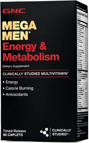 Multivitamínico Gnc Men Energy & Metabolism 90 cápsulas Sabor Sem