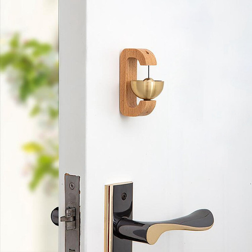 Wind Chime Puerta Campana Imán Madera Latón Negocio Haya C