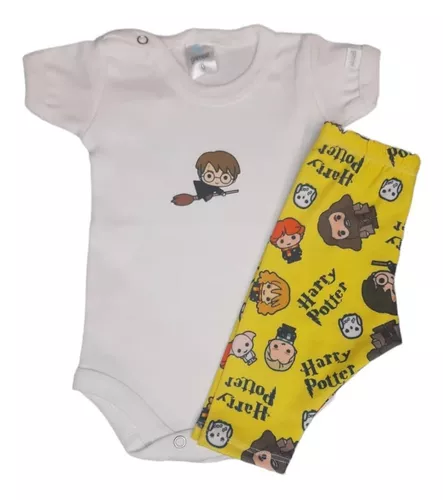 Body Bebe Manga Corta Harry Potter Diseño Art Logo - Pshp2