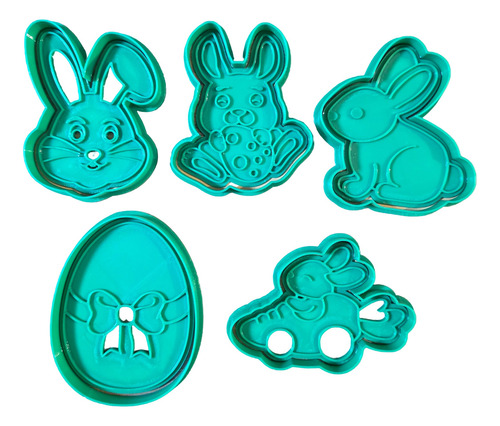 Cortantes Con Sello Pascuas Cookies, Galletitas, Ballina X5u Verde