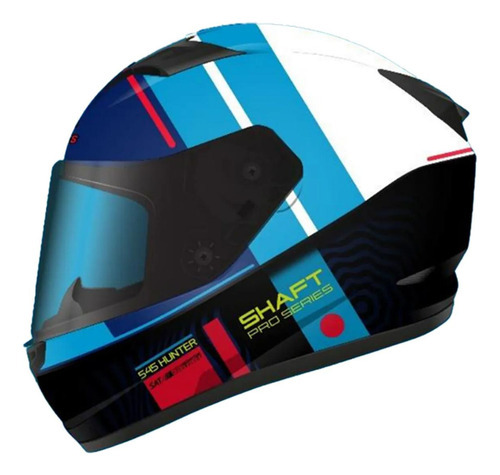 Casco Para Motocicleta Integral Talla M Azul Sh545 Shaft