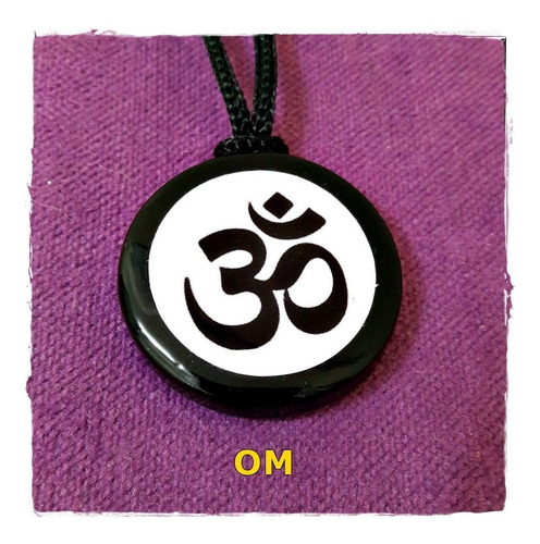 Colgante De Porcelana Fría 3.5 Cm - Om