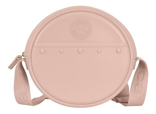 Bolsa Redonda Moleca Tira Colo 50006 Feminina Transversal Cor Rosa