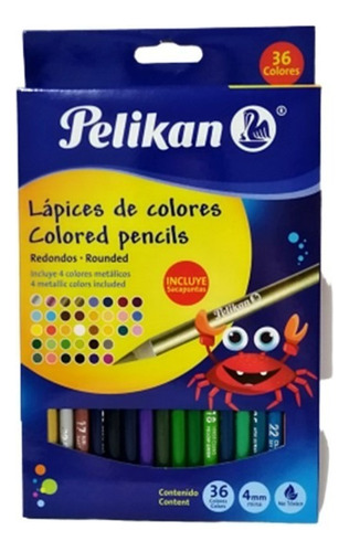 Colores Pelikan 30330302 De Madera Con 36pzas De 4mm /vc
