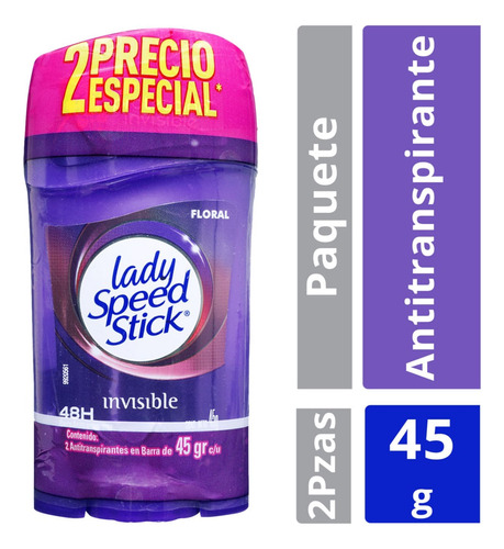 Desodorante Antitranspirante Mujer Lady Speed Stick Invisibl