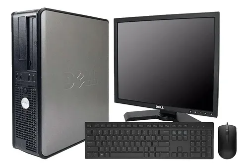 Pc Completa Core 2 Duo Dell /h Wiffi Monitor Lcd De 17 Offic (Reacondicionado)