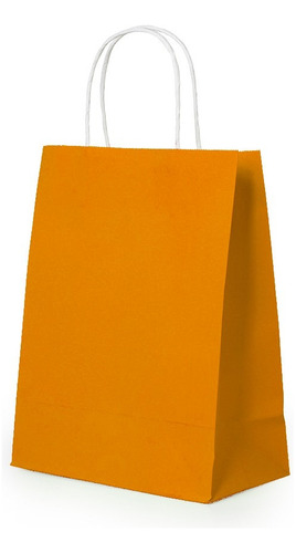 Pack 100 Bolsa Papel Regalo Naranja De Hermes 21x15x8cm