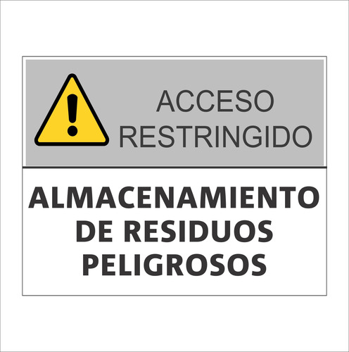 Cartel Residuos Peligrosos 22x28 Cm Señaletica C-02-034