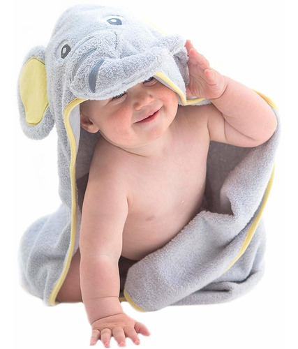 Toalla Para Bebé Con Capucha, Little Tinkers Mundo Elefante,