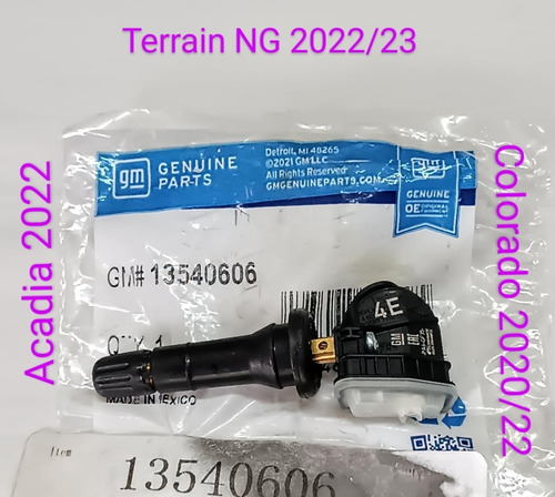 Sensor Indicador Presion Aire Llantas Terrain Ng 2022/23. Gm